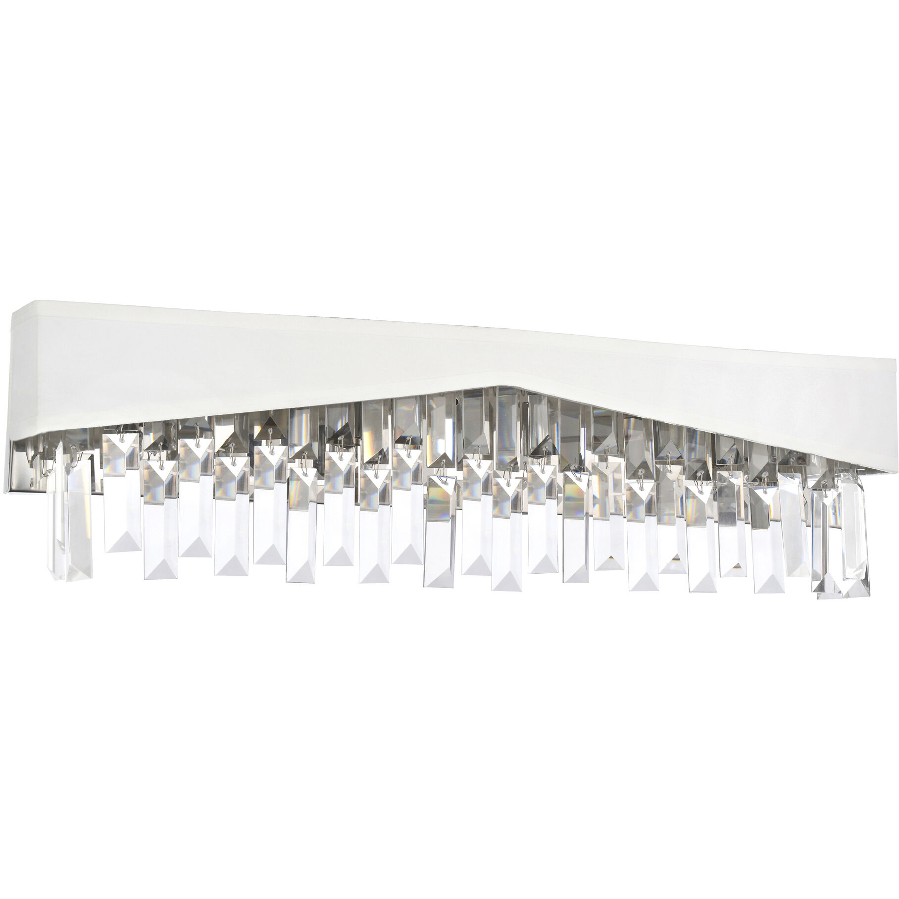 Havely 4 Light 5 inch Chrome Wall Light in White