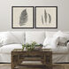 Modern Ferns Neutral and Black and Beige Framed Art