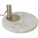 Bloom 86.6 inch 9 watt Weathered Brass and White Arc Floor Lamp Portable Light
