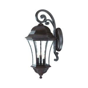 Waverly 3 Light 27 inch Black Coral Exterior Wall Mount 