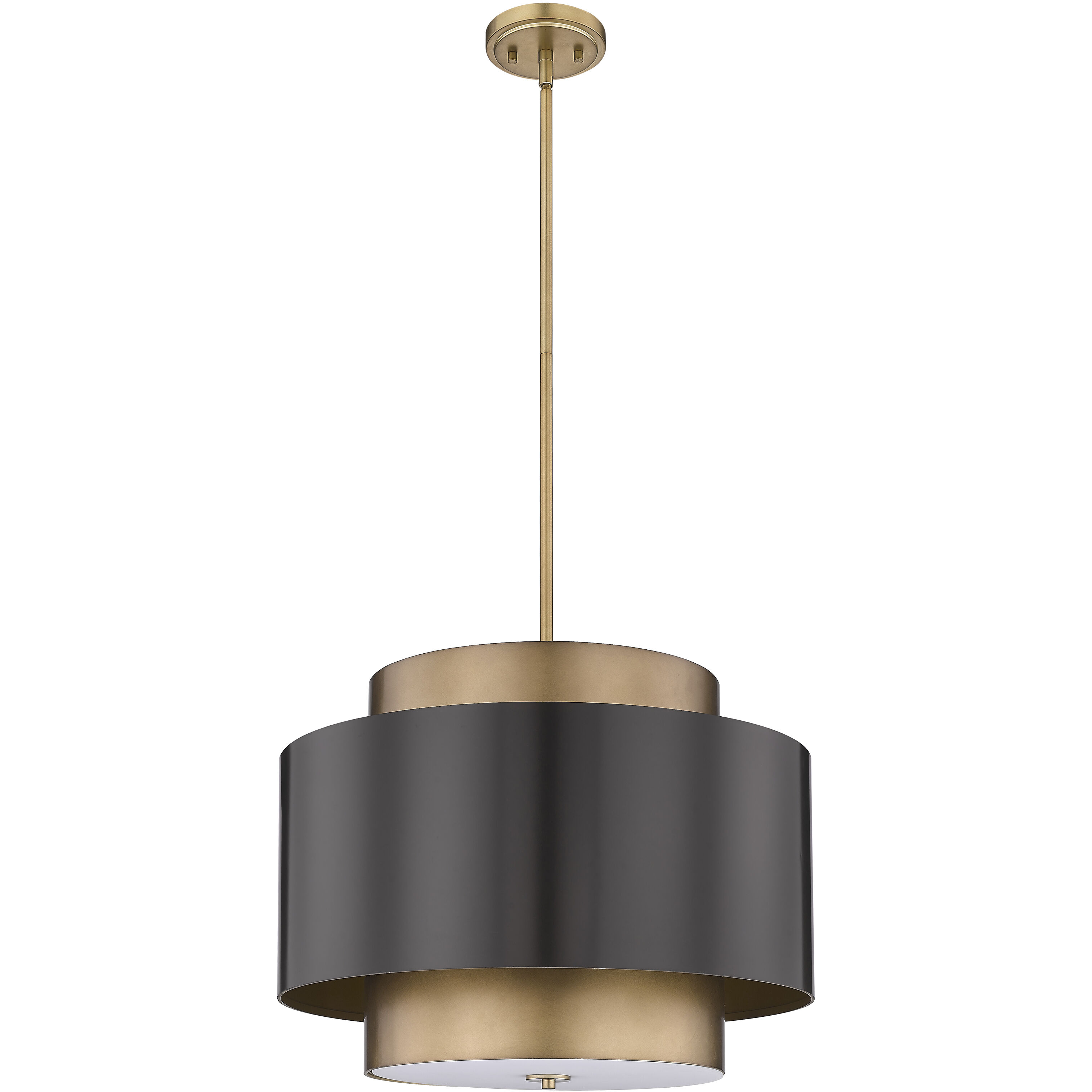 Harlech 3 Light 24.5 inch Bronze and Rubbed Brass Chandelier Ceiling Light in Bronze and Brass