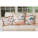 Great Reef 26 X 5.5 inch Coral/Crema/Turquoise Pillow