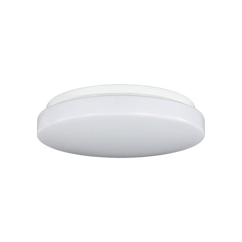 Relyence LED 12 inch White Flush Mount Ceiling Light, Round Drum