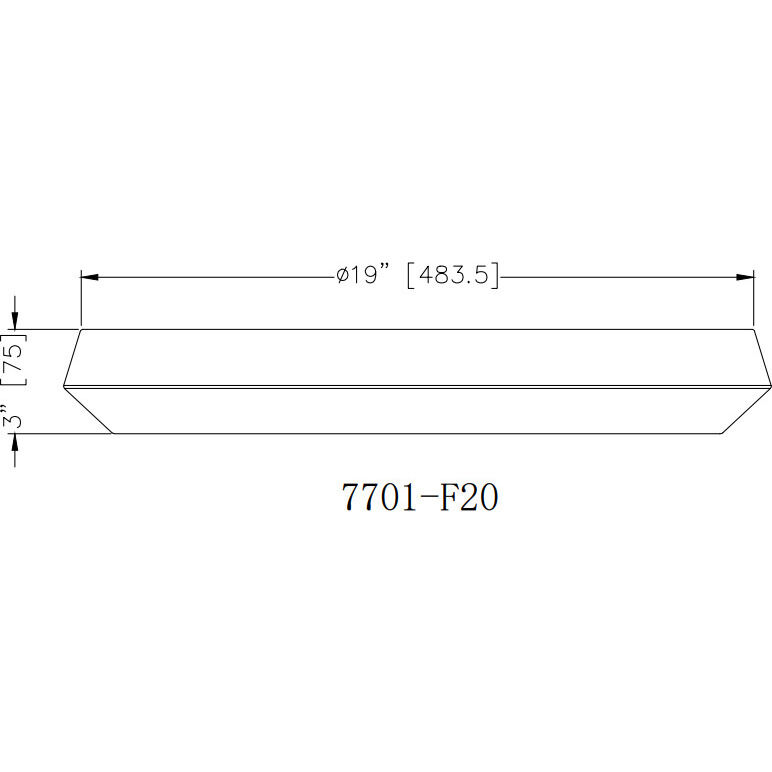 Quasars LED 20 inch Matte White Flush Mount Ceiling Light