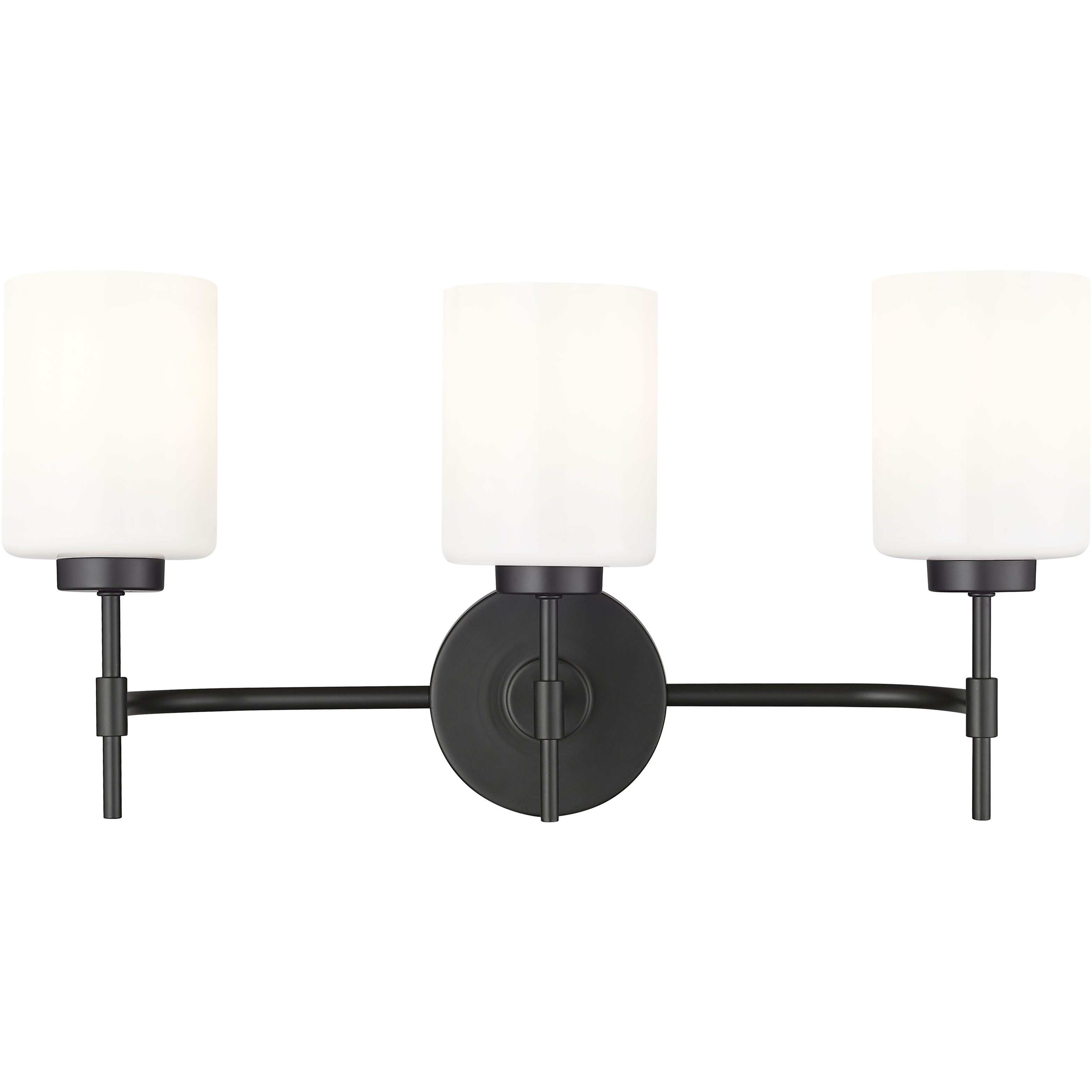 Keylee 3 Light 22 inch Matte Black Bathroom Vanity Light Wall Light