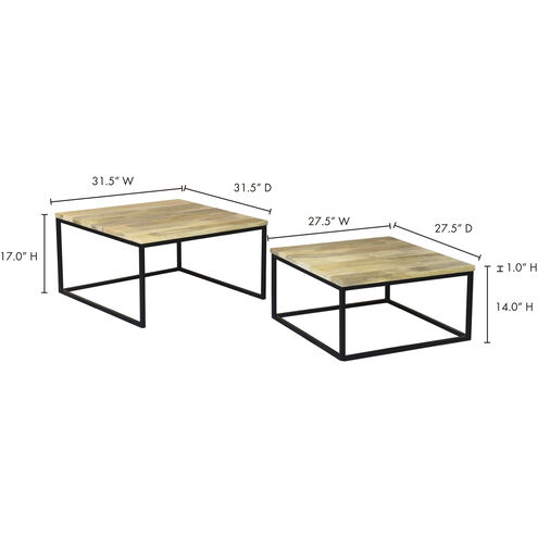 Hollis 31.5 X 31.5 inch Natural Nesting Coffee Table Set