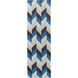 Talitha 96 X 30 inch Bright Blue, Navy, Sage, White Rug