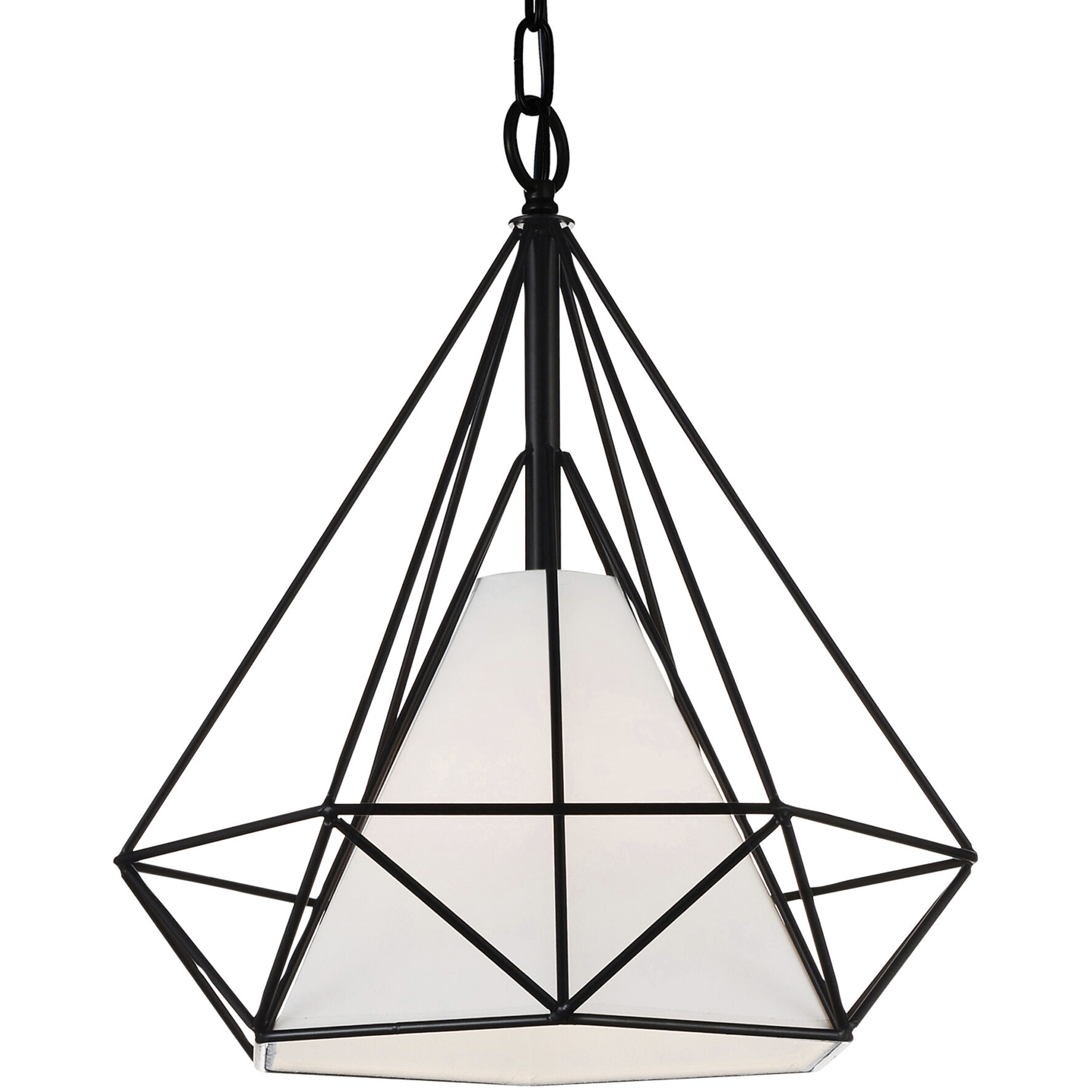 Diamond 1 Light 18 inch Black Down Pendant Ceiling Light