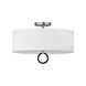 Galerie Link 3 Light 18 inch Brushed Nickel Semi-Flush Mount Ceiling Light