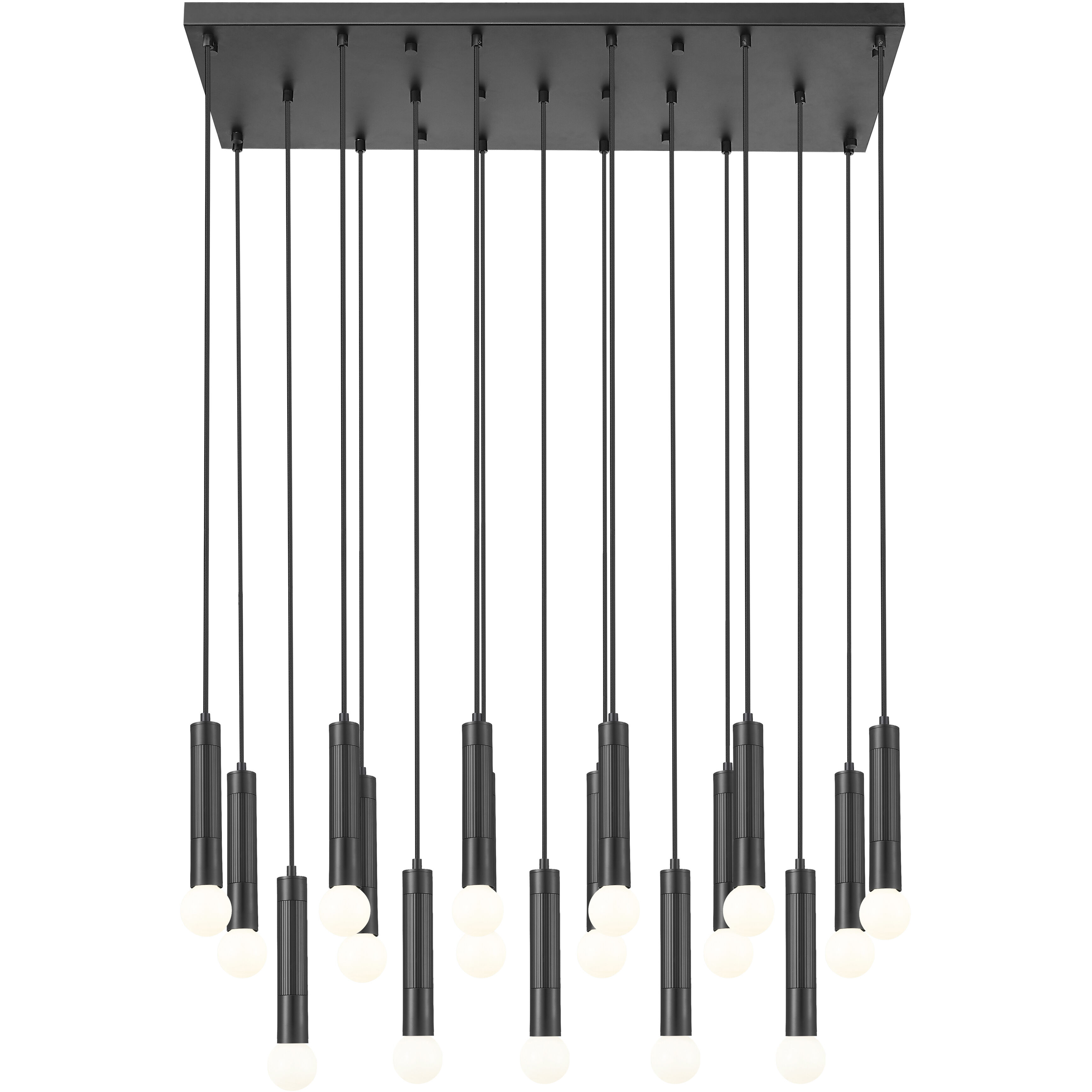Stari Linear Chandelier Ceiling Light in Matte Black