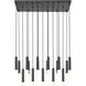 Stari Linear Chandelier Ceiling Light in Matte Black