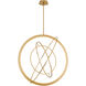 Galilei 8 Light Aged Brass Pendant Ceiling Light