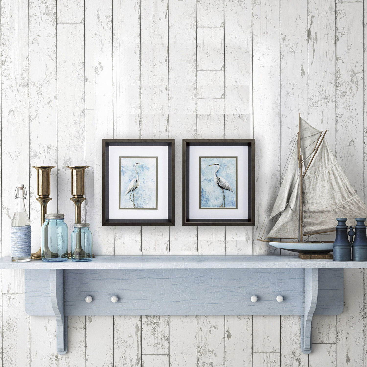 Waterside Blue Framed Art, Propac