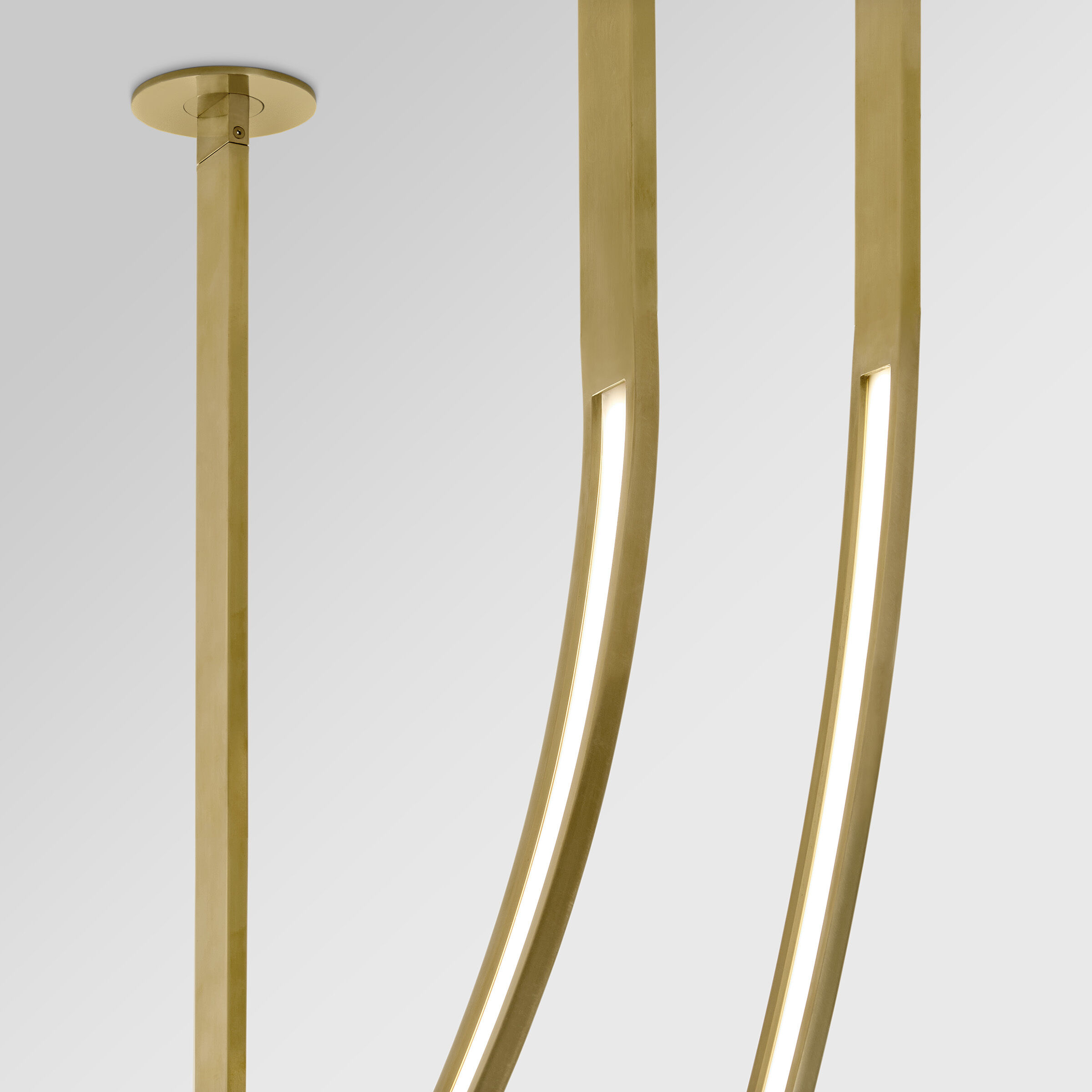 Sean Lavin Baku LED 1.3 inch Hand Rubbed Antique Brass Chandelier Ceiling Light