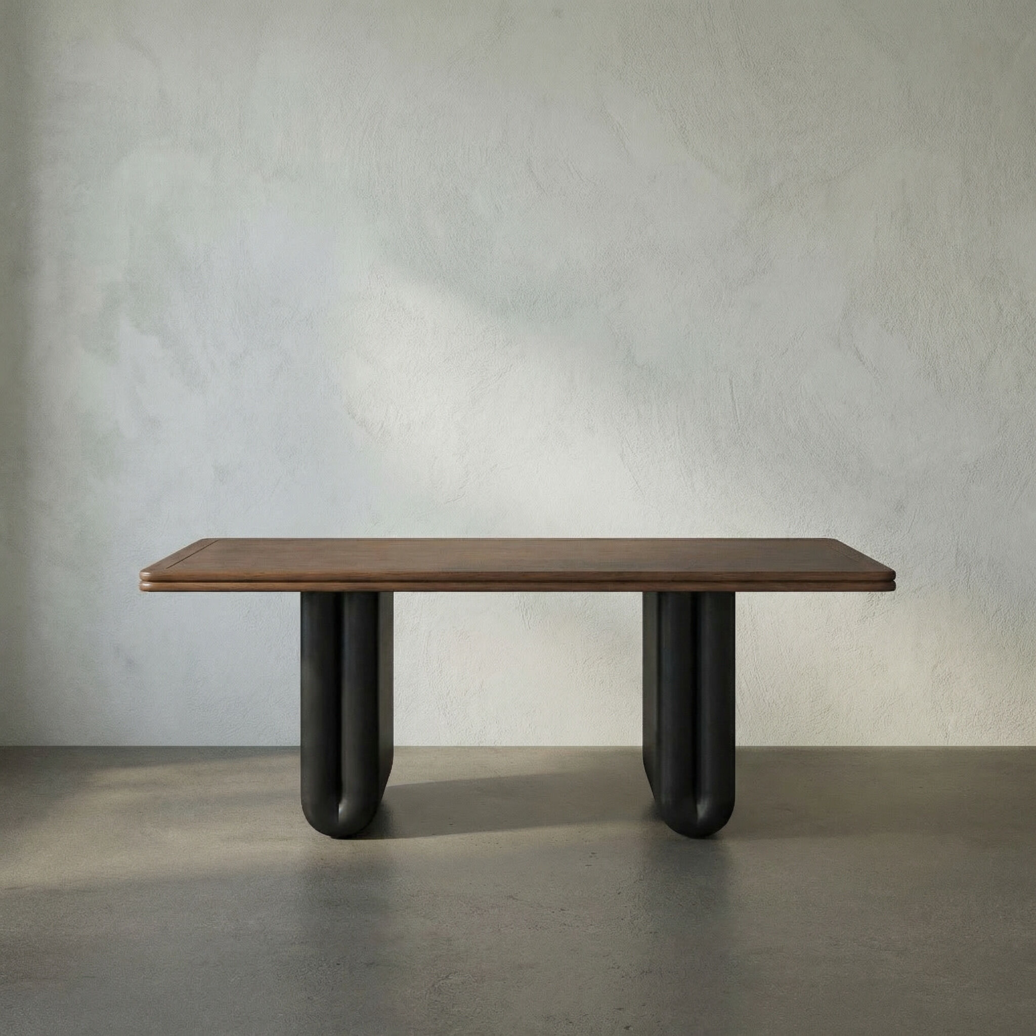 Mila 72 X 36 inch Dark Walnut and Matte Black Desk