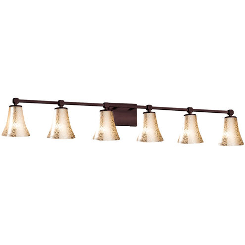 Fusion LED 50.5 inch Dark Bronze Vanity Light Wall Light in 4200 Lm LED, Round Flared, Mercury Fusion
