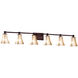 Fusion LED 50.5 inch Dark Bronze Vanity Light Wall Light in 4200 Lm LED, Round Flared, Mercury Fusion