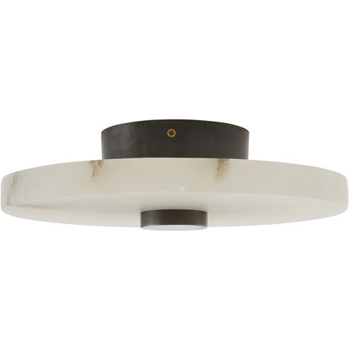 Moers 1 Light 12 inch White and English Bronze Flush Mount Ceiling Light