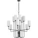 Charlotte 12 Light 37 inch Matte Black Chandelier Ceiling Light