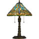 3108 Tiffany 24 inch 60.00 watt Antique Brass Table Lamp Portable Light