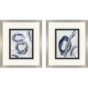 Breakdown Blue and Green and Metallic Framed Art