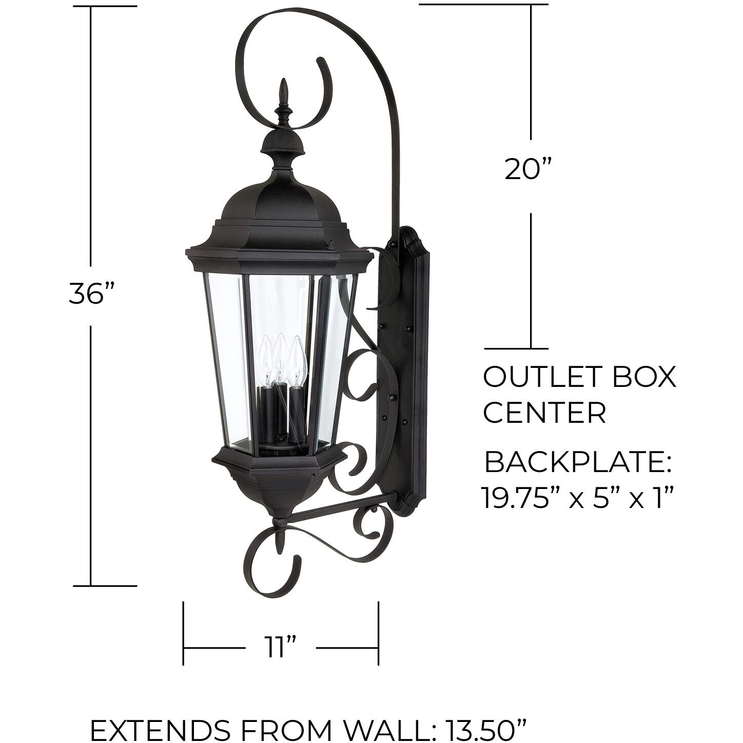 36 inch outdoor wall light 2025