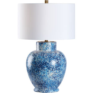 Spatter 21 inch 100.00 watt Blue Table Lamp Portable Light