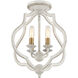 O'Keefe 4 Light 15 inch Antique White Semi-Flush Mount Ceiling Light