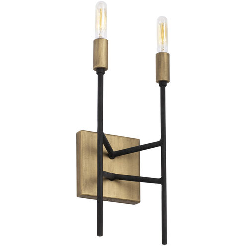 Bodie 2 Light 6 inch Havana Gold and Carbon Sconce Wall Light