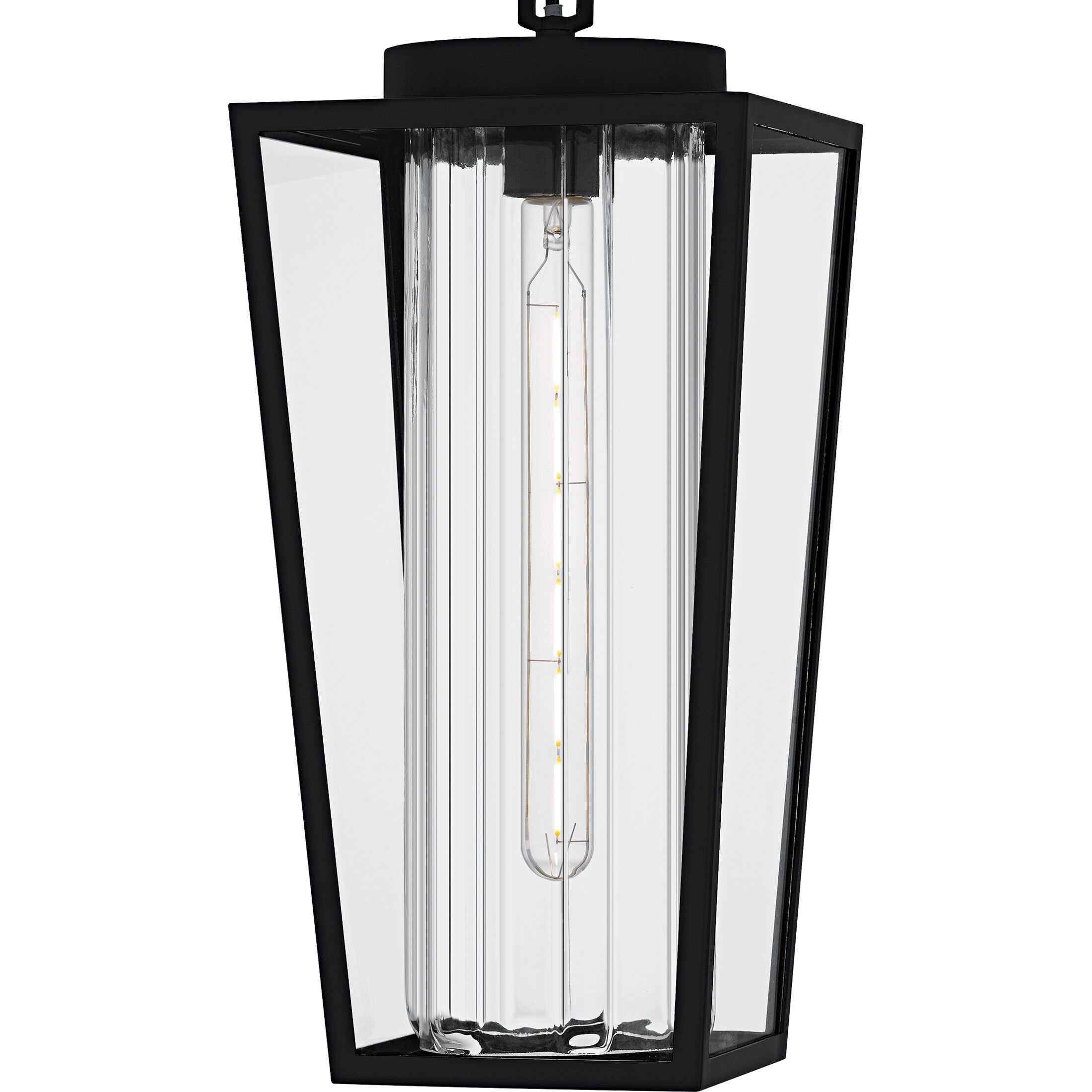 Jett 1 Light 8.5 inch Matte Black Outdoor Hanging Lantern, Large