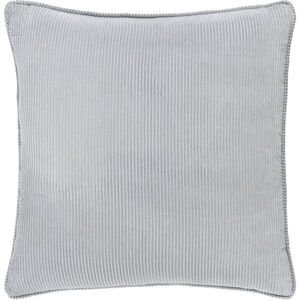 Corduroy 20 inch Light Gray Pillow Kit in 20 x 20, Square