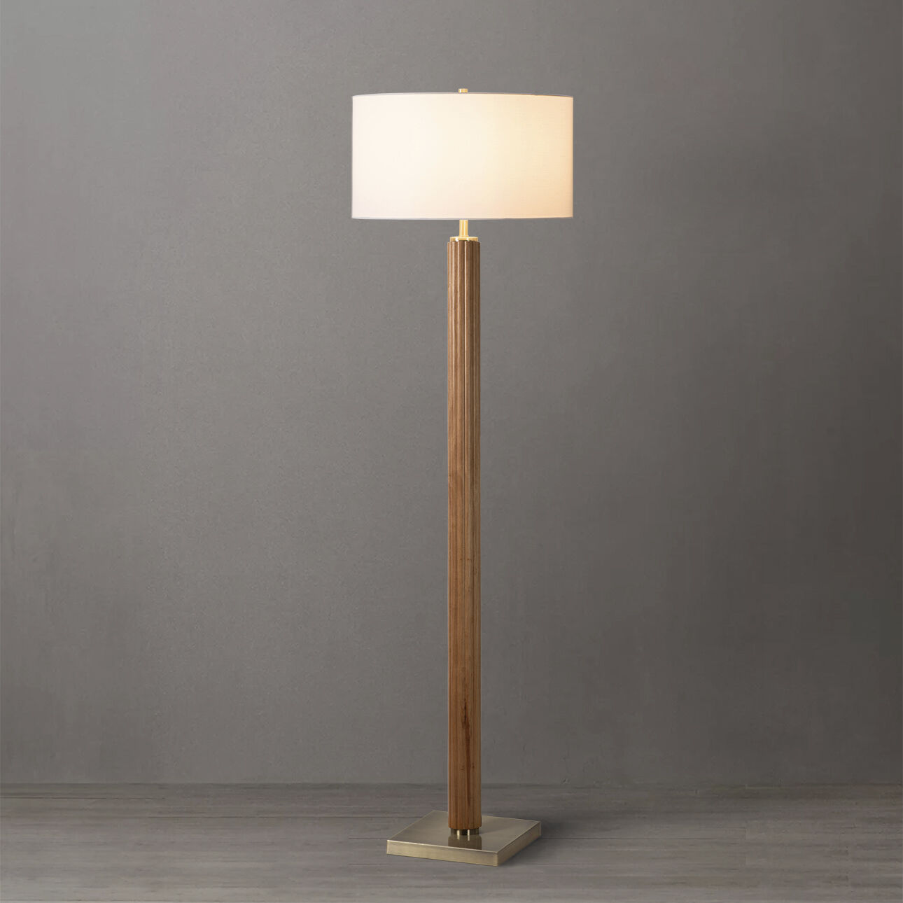 Tambo 63 inch 23.00 watt Natural Ash and Weathered Brass Floor Lamp Portable Light