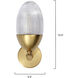 Whitworth 1 Light 5.5 inch Polished Brass Sconce Wall Light, Small