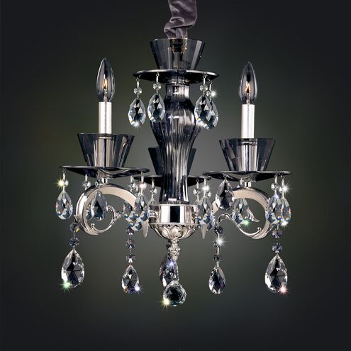 Locatelli 3 Light 17 inch Two Tone Silver Chandelier Ceiling Light in Firenze Clear