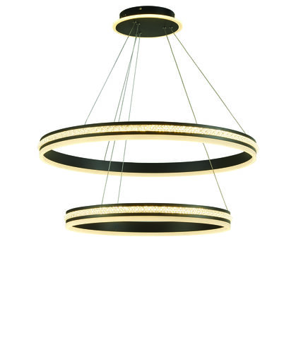 Aurora LED 32 inch Black Dining Chandelier Ceiling Light