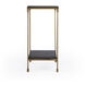 Imogen Iron and Granite Side Table in Black