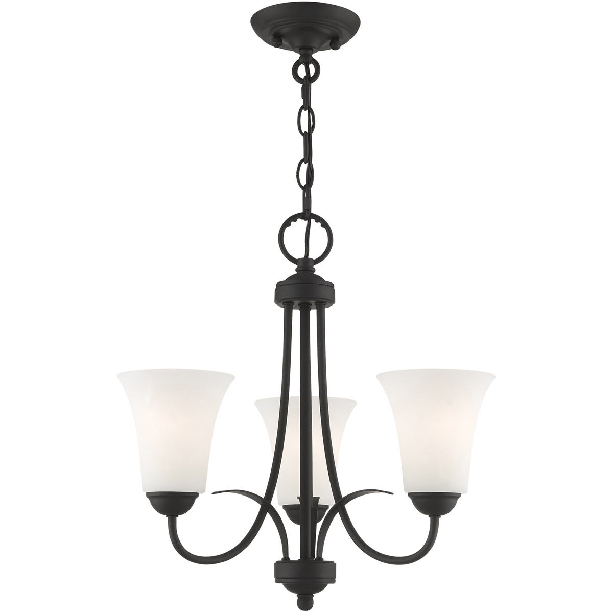 Ridgedale 3 Light 18 inch Black Convertible Mini Chandelier/Ceiling Mount Ceiling Light