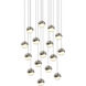 Grapes LED 23 inch Satin Nickel Cluster Pendant Ceiling Light in White Glass