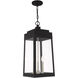 Oslo 3 Light 10.5 inch Black Outdoor Pendant Lantern
