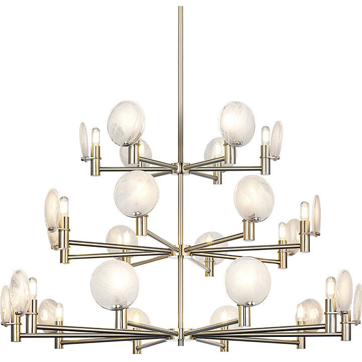 Cloudburst 24 Light 41 inch Champagne Gold Pendant Ceiling Light