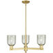 Arcadia Caledonia 3 Light 27 inch Satin Gold Chandelier Ceiling Light