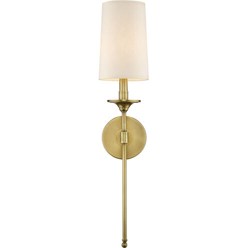 Emily 1 Light 5.5 inch Rubbed Brass Wall Sconce Wall Light