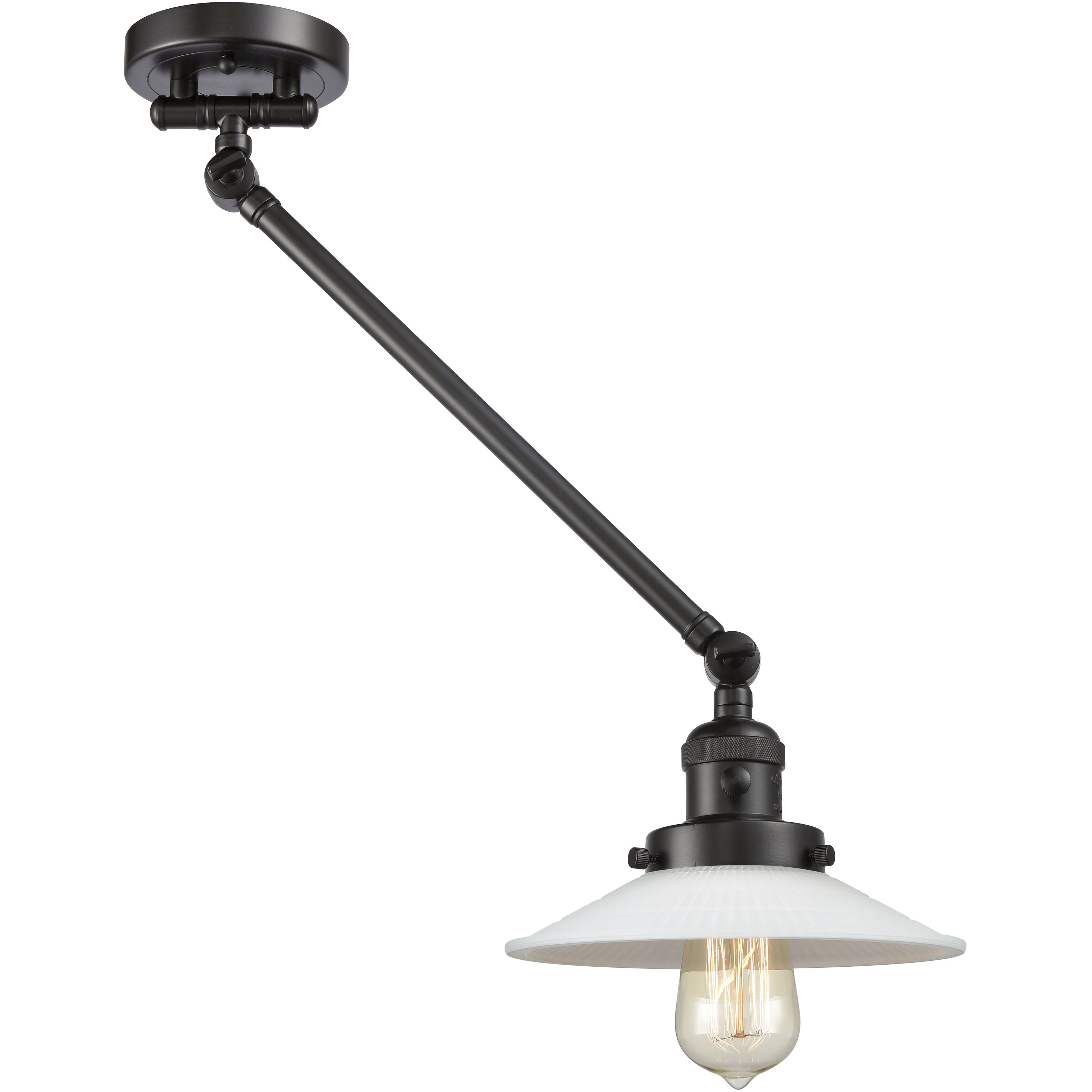 Halophane 21 inch 60.00 watt Oil Rubbed Bronze Swing Arm Wall Light, Franklin Restoration