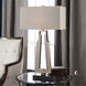 Alvar 32 inch 150 watt Antiqued Nickel and Black Marble Table Lamp Portable Light