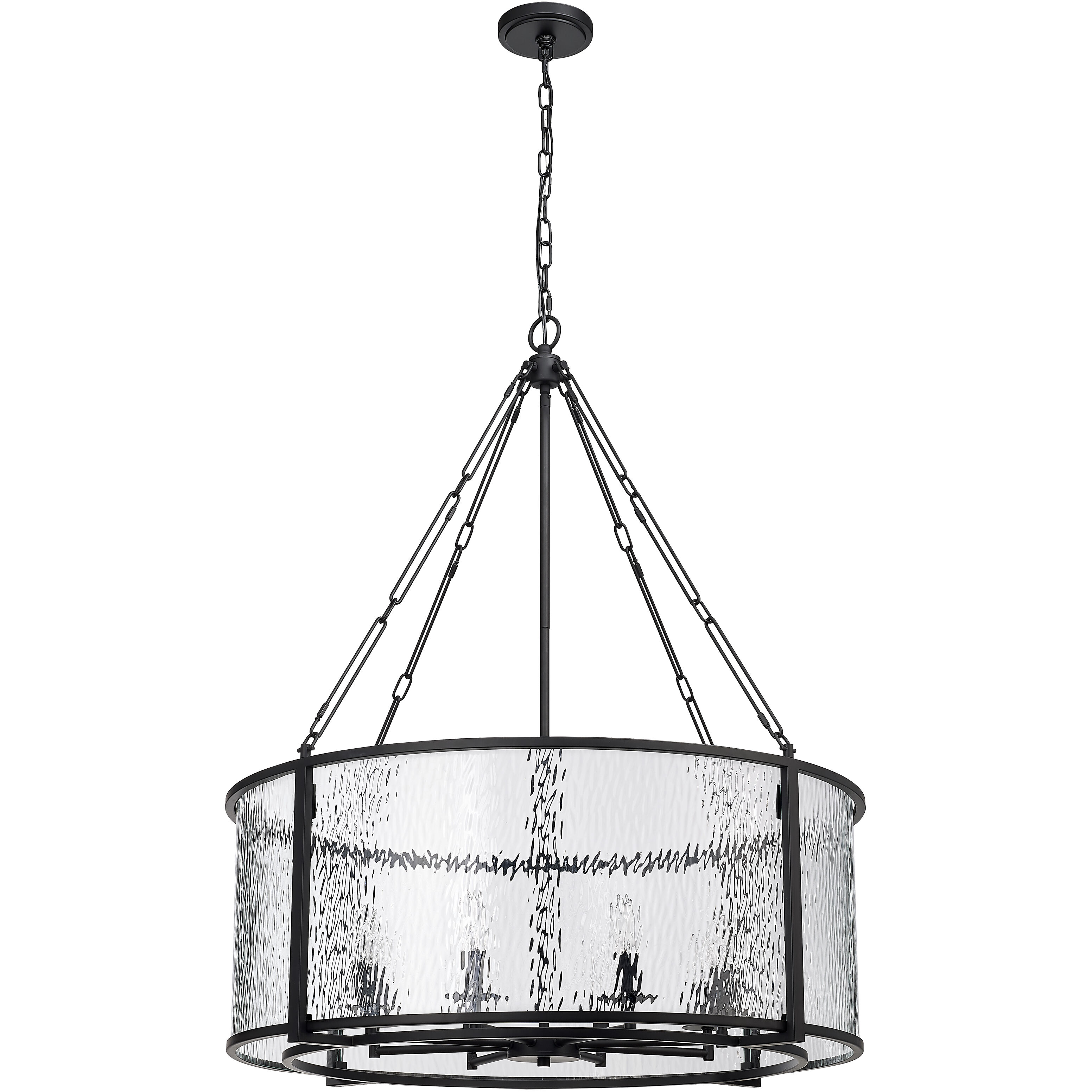 Barrington 8 Light 32 inch Matte Black Chandelier Ceiling Light