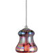 Signature 1 Light 5 inch Brushed Steel Pendant Set Ceiling Light