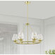 Willow 6 Light 26 inch Satin Brass Chandelier Ceiling Light