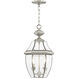 Monterey 2 Light 11 inch Brushed Nickel Outdoor Pendant Lantern