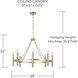 Winton 8 Light 28 inch Matte Brass Chandelier Ceiling Light