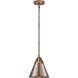 Nouveau 2 Appalachian 1 Light 8 inch Antique Copper Mini Pendant Ceiling Light in Incandescent